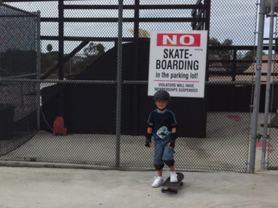 Image: Boy at skate park